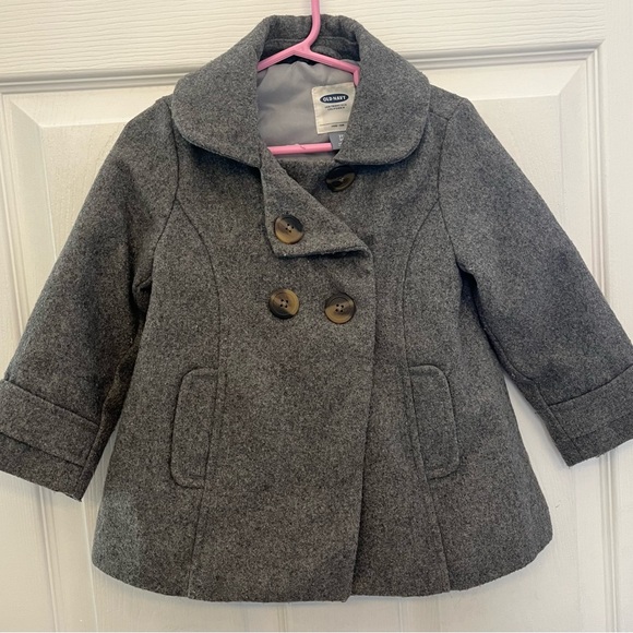 Girls 2 Toddler Gray Old Navy Coat EUC - Picture 2 of 7